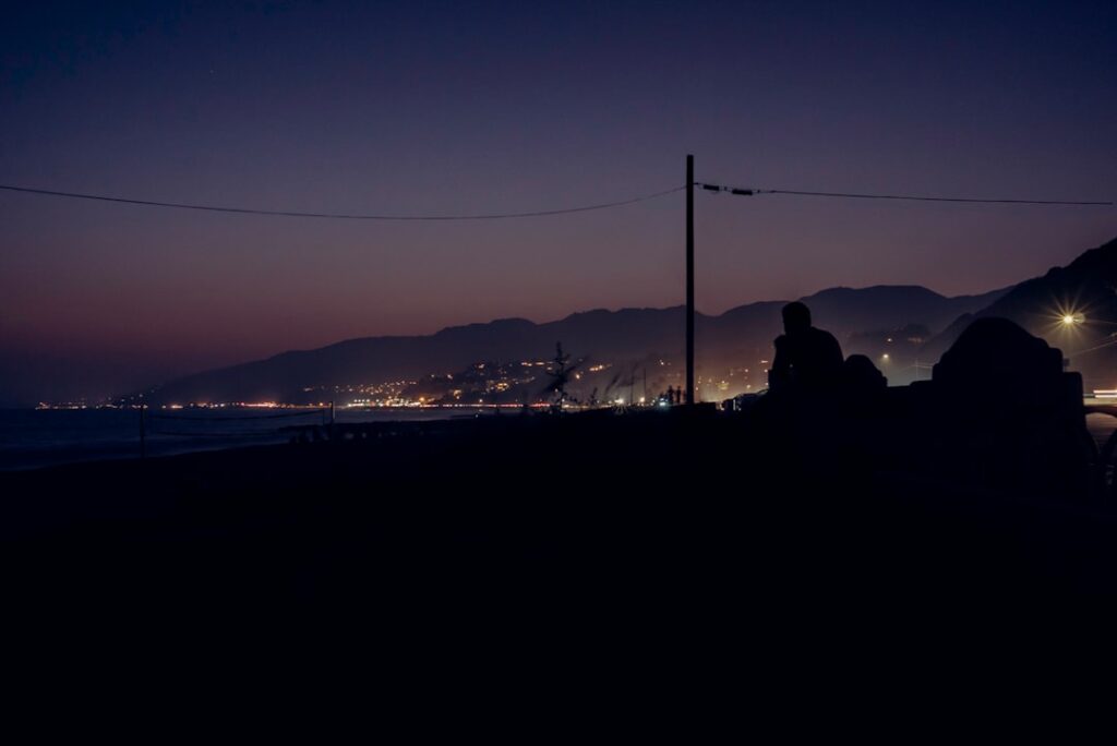Photo Coastline sunset
