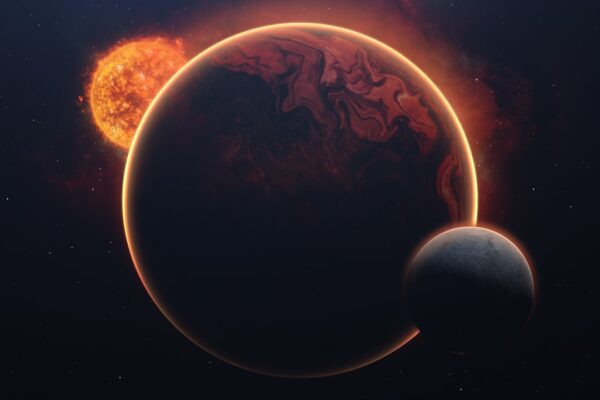 Photo Burning planet